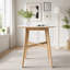 Table de salle à manger ronde en bois, hauteur du comptoir-470629348