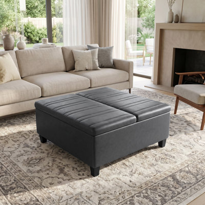 Repose-pieds de rangement pour table basse Ellis