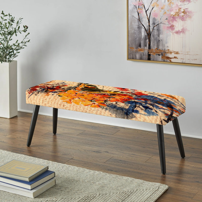 Banc rembourré noir Fifield