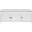 Banc de rangement avec 3 portes en forme de volet, banc à chaussures avec coussin amovible et espace de rangement caché-317079154