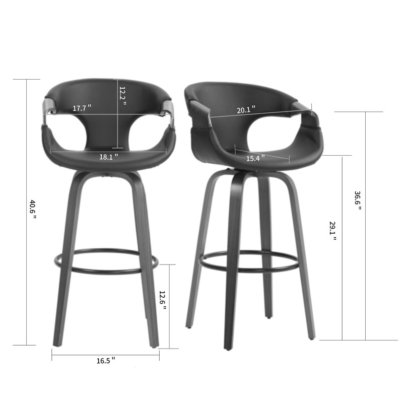 Pompano Swivel Upholstered Counter Stool, Counter Stool (25.6" Seat Height)