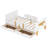 Bellemave Twin Size Platform Bed With Storage Drawers, Solid Wood Platform Bed Frame With Guardrail, Shelf And Hooks, No Box Spring Needed  ,white-1824554553-1824554552