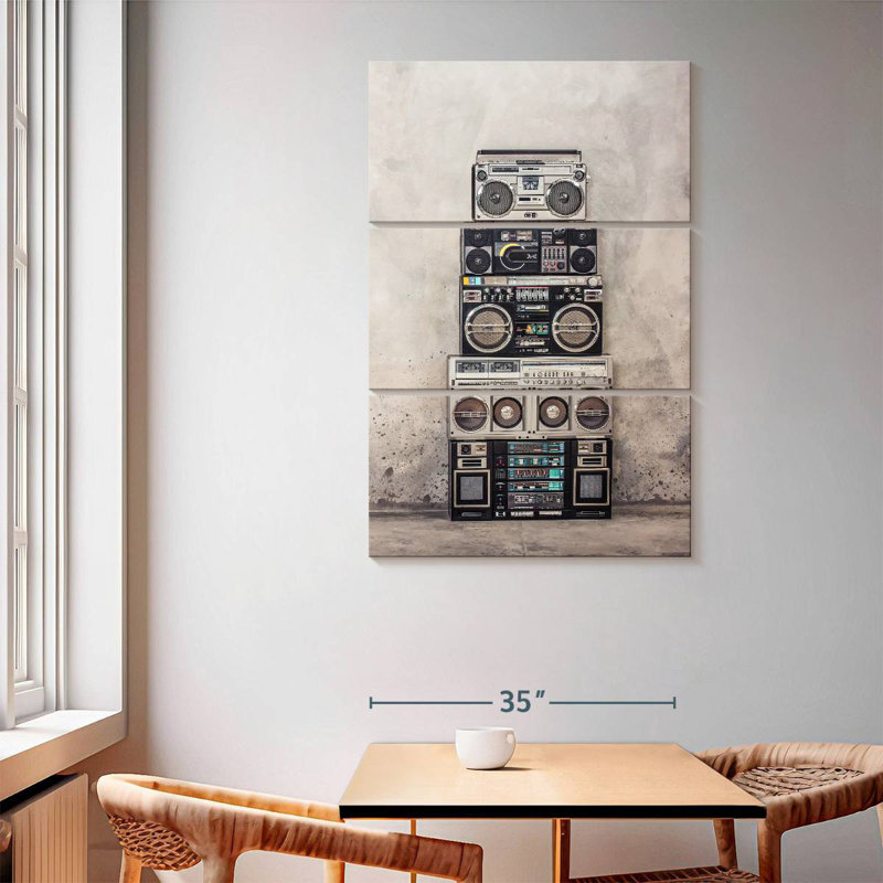 Abarca Boombox Stack, 65" H x 42" W