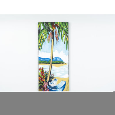 47'' X 19'' Hand-painted Wall Canvas - Summer Decorative Touch Oversized Art Enigma