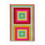 Tapis tissé à motif géométrique rouge Mosso-328315455