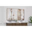 Miroir mural polyvalent en aluminium et noyer