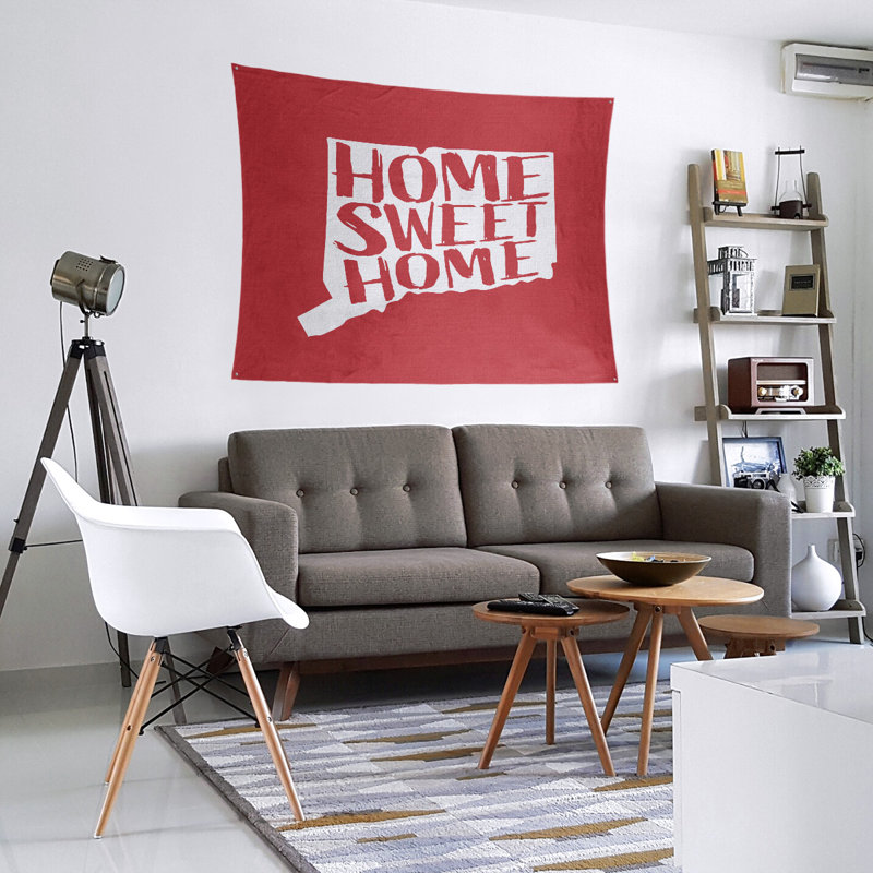 Tapisserie murale connecticut doux pour la maison, H 88 po x l 104 po, Rouge