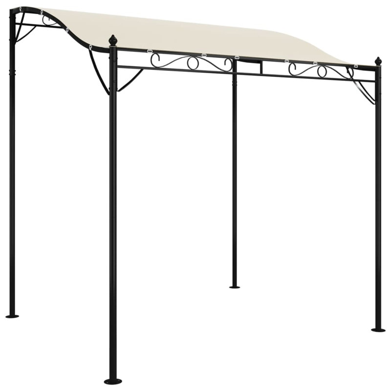 WALPLUS Curved Canopy Cream Polyester Steel 79.2 x 90 x 100.8 in PA Coated Outdoor Garden Shelter Rain Protection