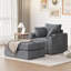 Fauteuil-lit d'intérieur surdimensionné avec repose-pieds-220585915