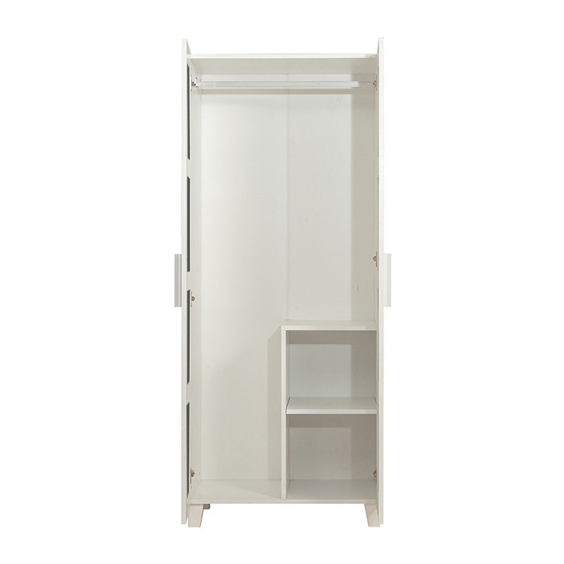 Armoire Thainara, Blanc / anthracite