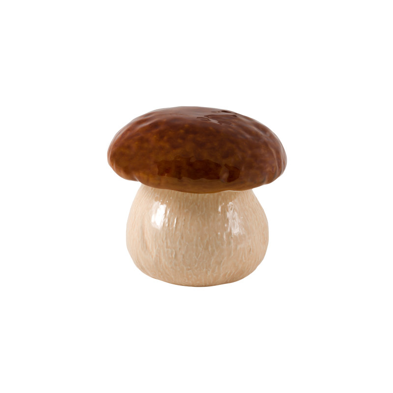Mushroom Earthenware Decorative Box, 17.8" H x 19" W x 19" D