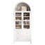 Armoire de rangement de 180 cm de haut au design arqué, couleur bicolore et glissières métalliques fluides pour un rangement silencieux et efficace. Portes vitrées supérieures modernes, pentures incluses. Solution d'aménagement intérieur sécuritaire et esthétique.