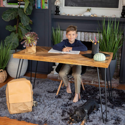 Solid Wood Top End Table