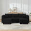 Canapé modulaire compact en velours côtelé compact avec un style minimaliste moderne et un canapé modulaire à compression ultra-confortable avec un design efficace et peu encombrant - noir-386844953