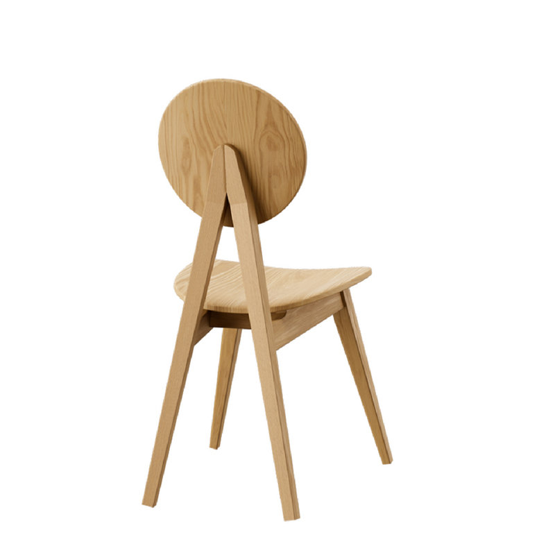 Chaises de salle à manger modernes et simples avec dossiers en bois massif