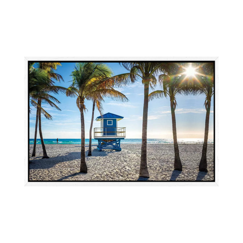 Sunshine State Of Mind Florida by Susanne Kremer - Print on Canvas, 66.04 cm H x 45.72 cm W, White Framed