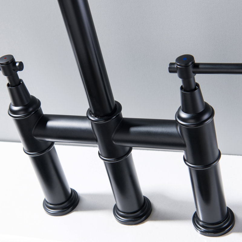 Pull Down Bridge Faucet, Black