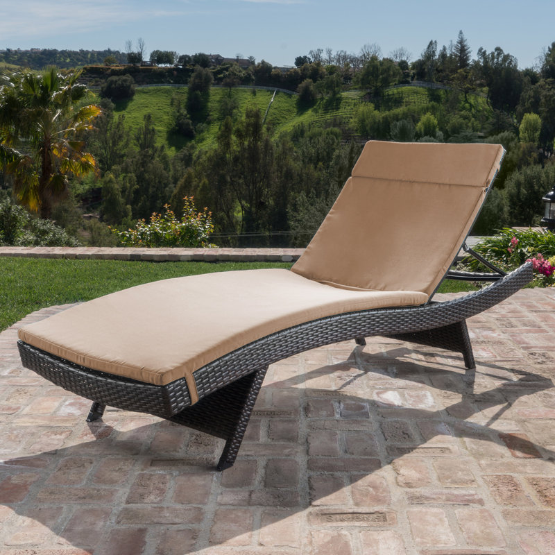 Outdoor Chaise Lounge Set , Cushion Included, Charcoal, Brown, 2