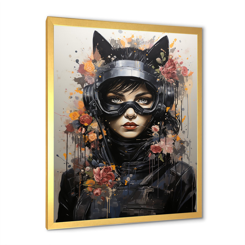 Art sur toile, "Cateline Blooms II", Cadre doré simple, H 20 po x l 12 po x P 1 po