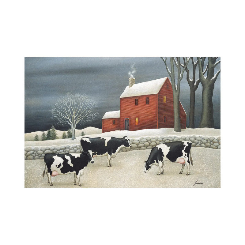 Cows of Hoxie House 1 Piece Wrapped Canvas Painting, 101.6 cm H x 66.04 cm W x 1.91 cm D