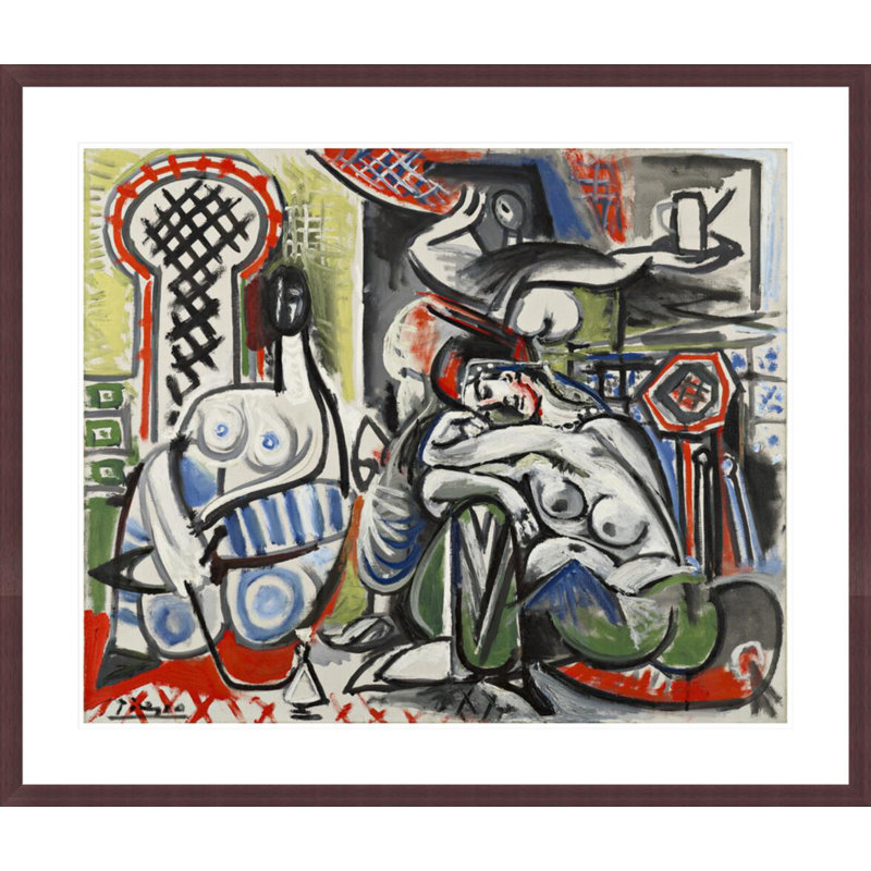 Les femmes d'Alger (d'après Delacroix) par Pablo Picasso, impression giclée encadrée, H 33,5 po x l 39,3 po