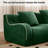 L Shaped Teddy Fabric Boneless Sofa,No Assembly Required Curved Armrest,Streamlined Design Ergonomic Design for Living Room Bedroom, No Assembly Required-1812240922-1812240919