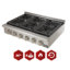 Kucht Professional 36" 6 Burner Cooktop-36174877-33432933