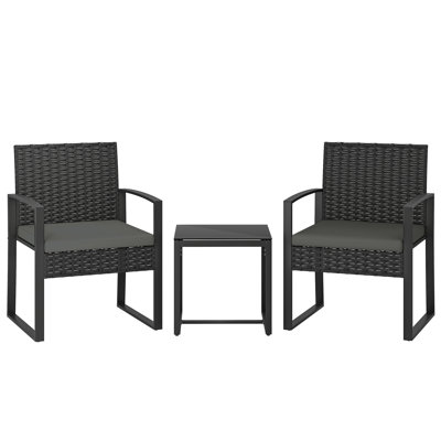Rectangle 3 - Piece 2 - Person 40Cm L Outdoor Table Set