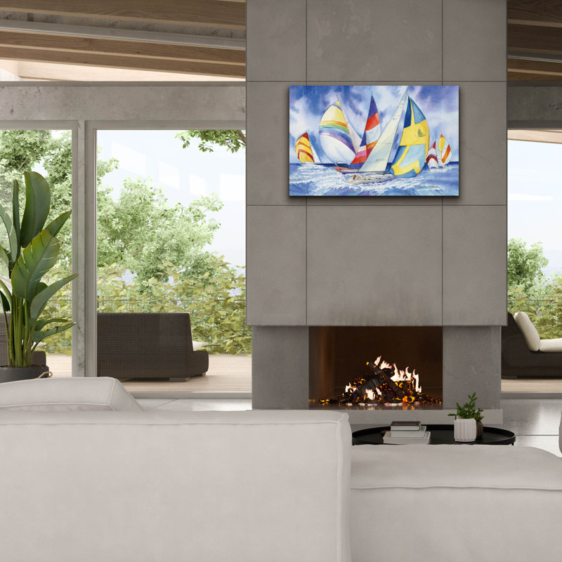 Art mural sur toile Breakwater Bay par Sailleen, 60 po x 40 po, H 26 po x l 40 po x P 1,5 po