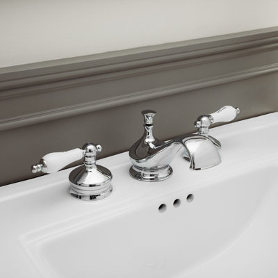 2-handle Bathroom Faucet with Drain Assembly