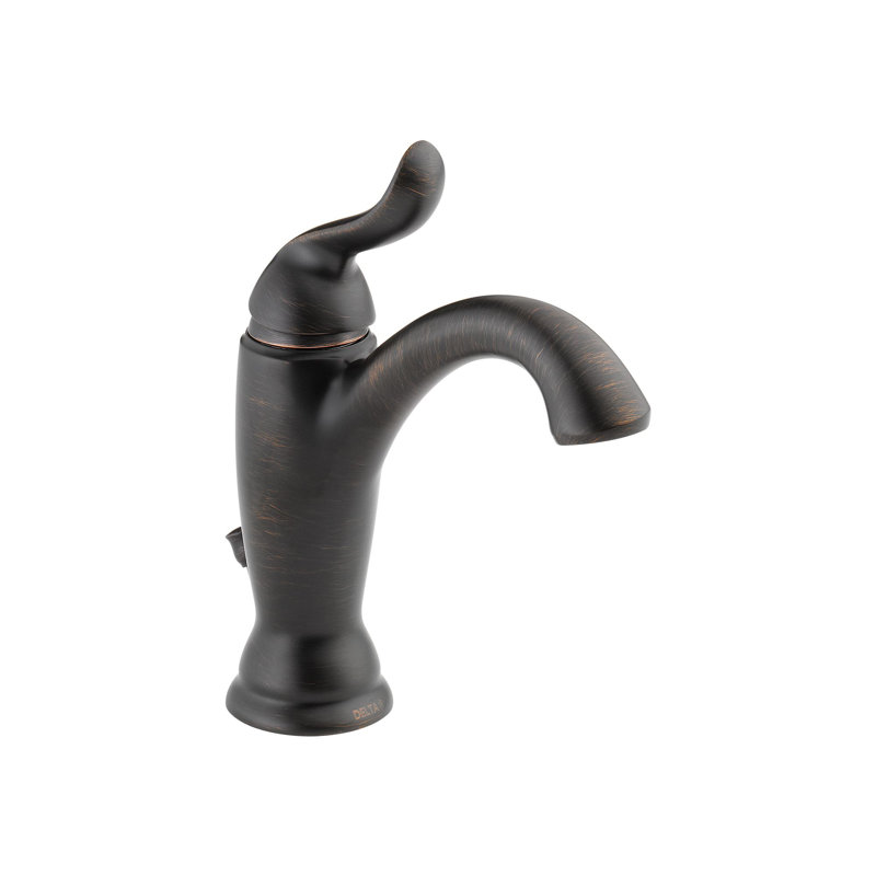 Robinet de salle de bain monotrou avec assemblage de drain Linden ™ et technologie d'étanchéité DIAMOND ™, Bronze vénitien