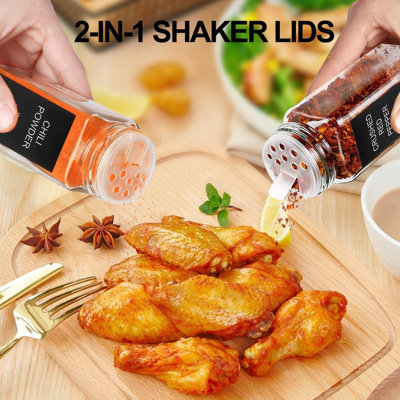 24 pots en verre d'épices 4 oz