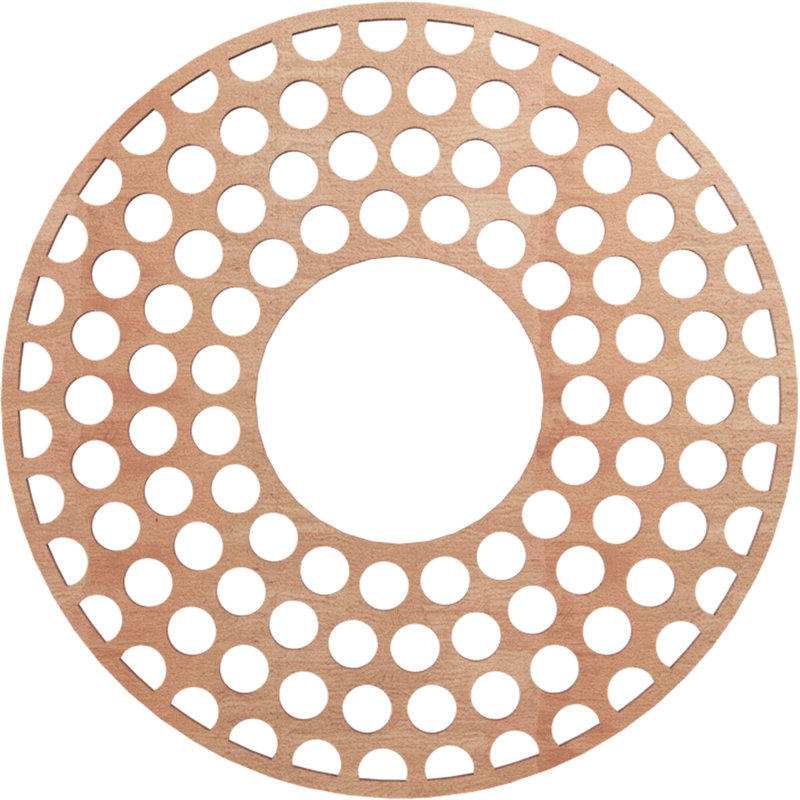 Médaillon de plafond en bois Fink, Cerise, H 18 po x l 18 po x P 0,38 po