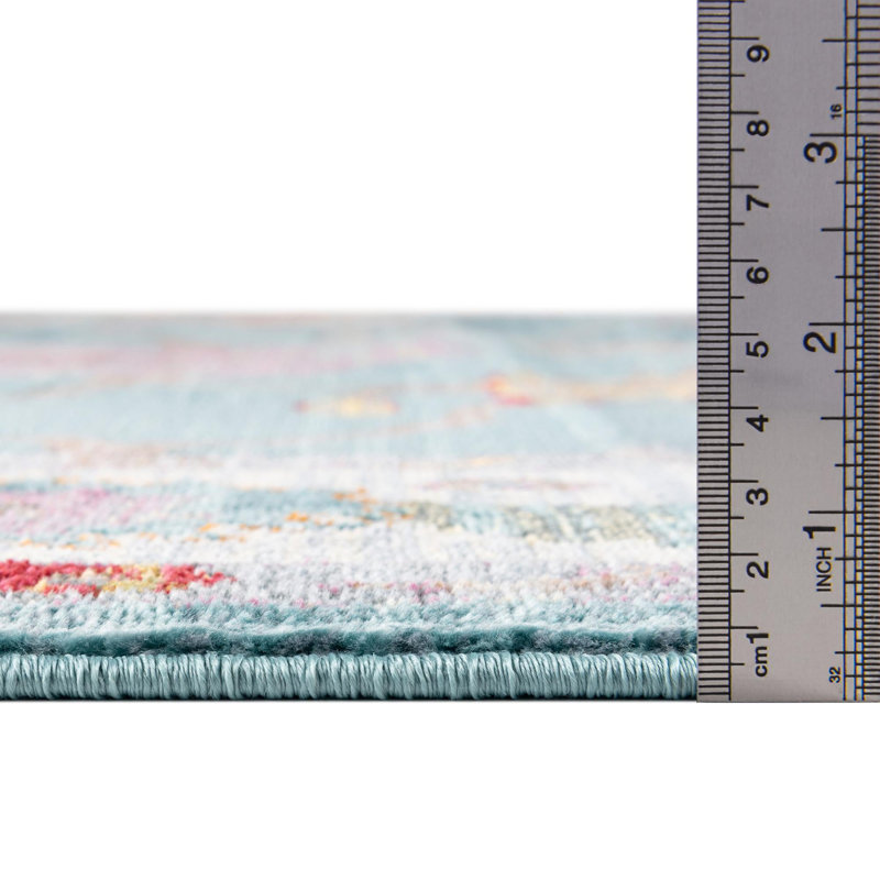Tapis Paragon_Aqua et bleu, Rectangle 2 pi 2 po x 3 pi