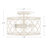 Haltwhistle 3-Light Semi Flush Mount with White Metal Shade