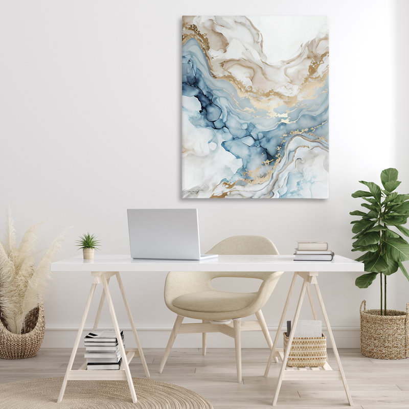 Art mural chic sur toile à motif de géode par Seven Trees Design, H 48 po x l 36 po x P 1,5 po