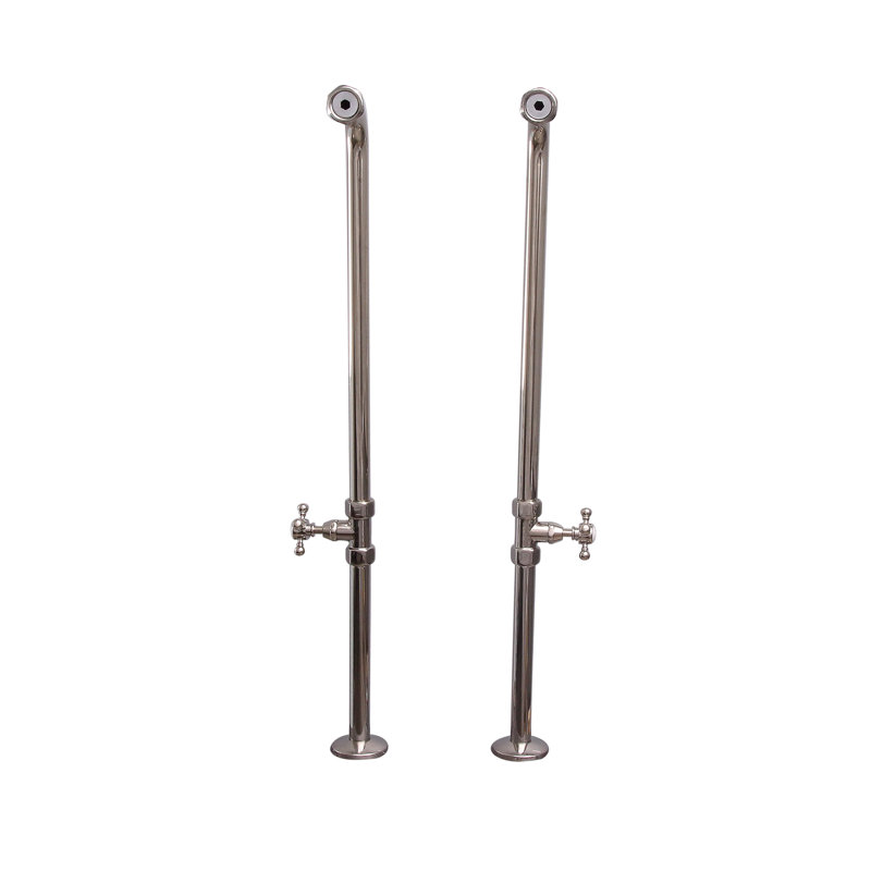 Baignoire autoportante 34 ", H 34 po x l 4 po x P 4,25 po, Nickel poli