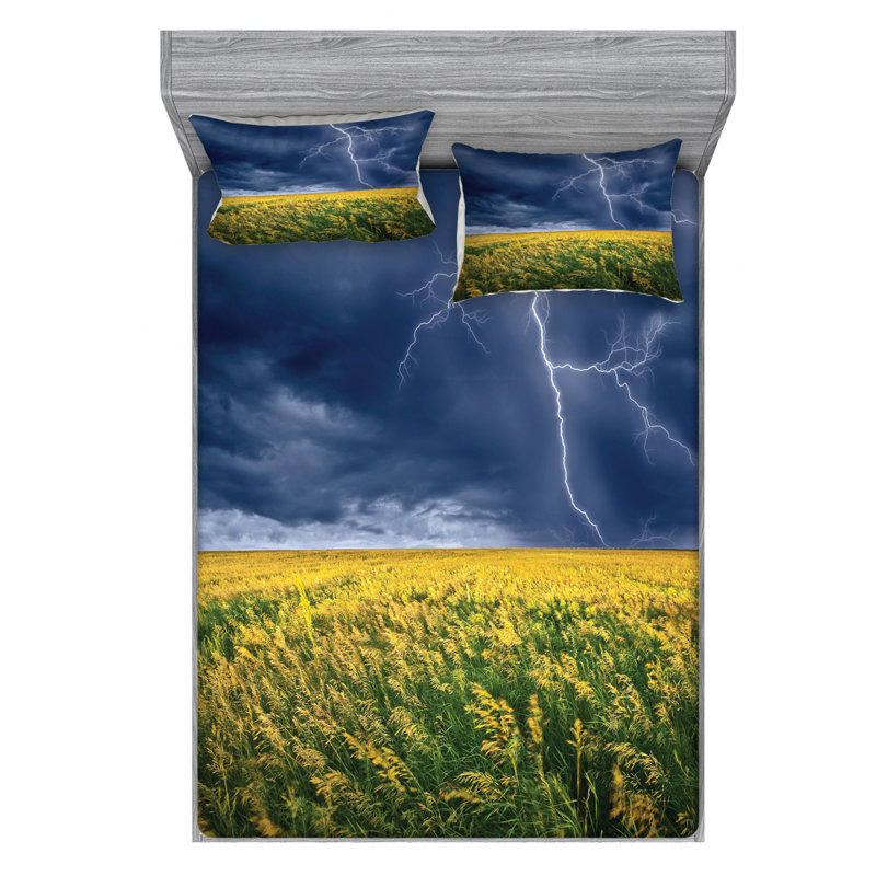 Microfiber Sheet Set, Queen Sheet Set with Fitted Sheet