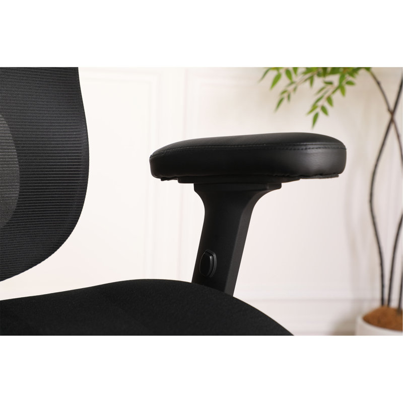 Chaise de bureau 500LBS grande et haute en filet respirant, chaise de jeu avec hauteur de dossier réglable et angle d'appui-tête et support lombaire adaptatif, chaise de bureau d'ordinateur de direction avec accoudoirs relevables en 2 dimensions.
