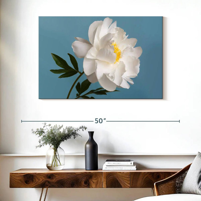 Fleurs de pivoine blanche, H 26 po x l 39 po