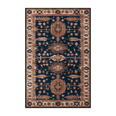 Machine Washable Persian Brown Area Rug
