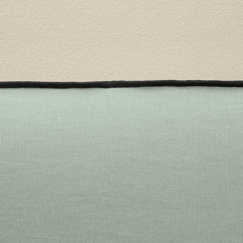 Carlina Slipcover, 134cm H x 210cm W, Pale Green And Black Bourdon