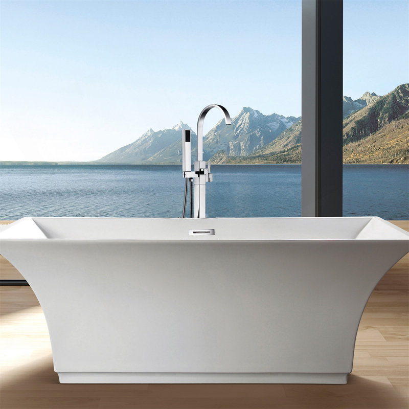 Robinet de baignoire autoportant avec douche à main