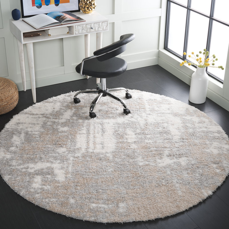 Sandalia Performance Abstract Rug, Round 6'7"