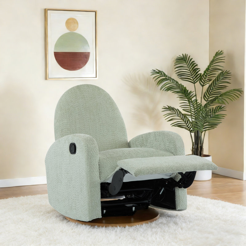 360 Swivel and Glider Recliner Chair-Light Green, Light Green