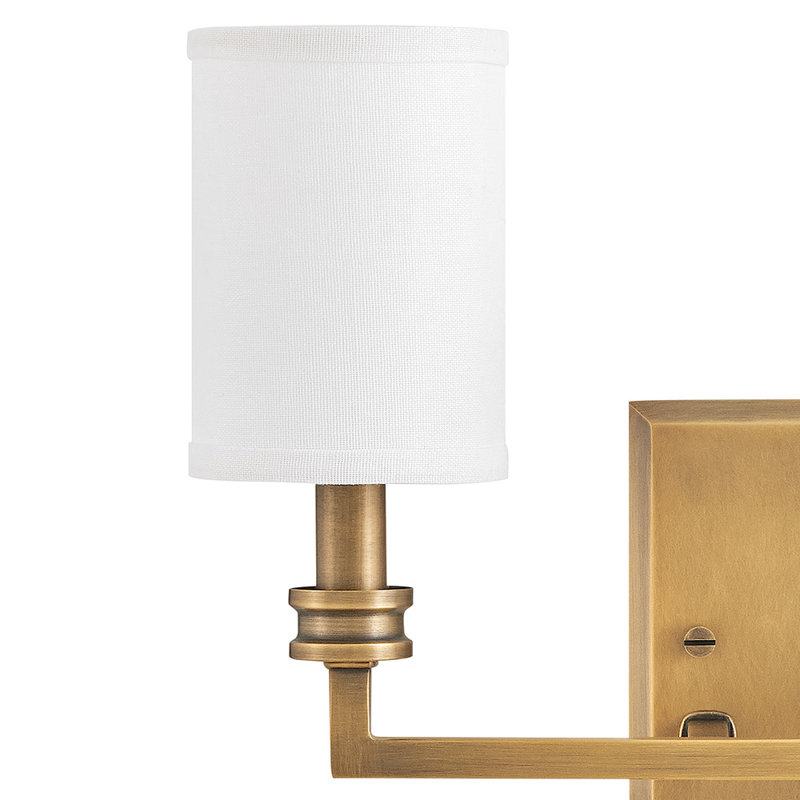 Moore Two-Light Wall Sconce w/ Linen Shades