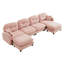 Canapé modulaire modulaire en forme de U avec repose-pieds, dossier moelleux en tissu chenille doux, conception ergonomique en mousse haute densité, accoudoirs élégants-118034503