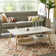 Parker Modern Coffee Table with Open Shelf & White Top