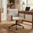 Jabali Extra Wide Boucle Upholstered Office Chair Swivel Desk Chair with Metal Frame-112473113