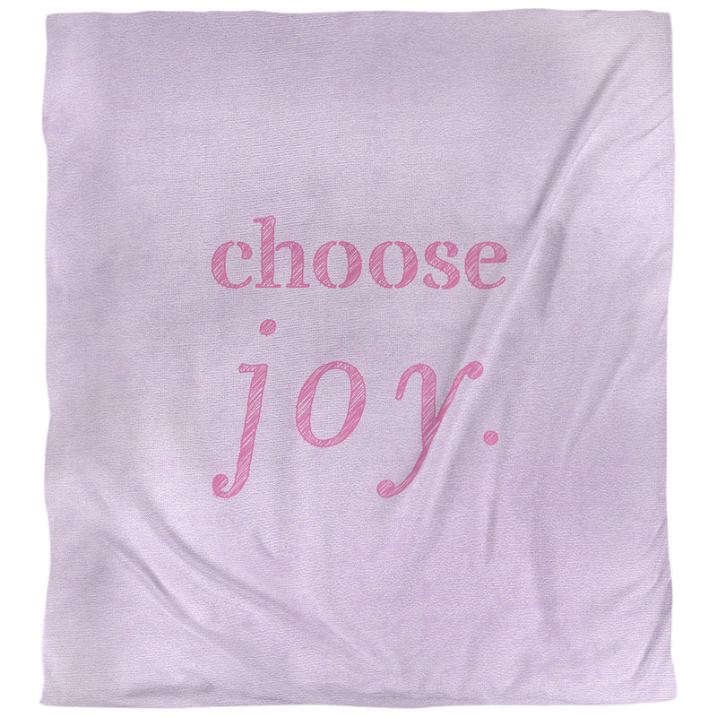 Housse de couette simple choose joy quot, Housse de couette pour très grand lit, Mauve / rose